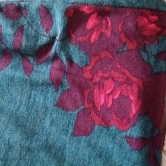 LulaRoe Women's SZ TC 16/18 Fushia Floral Teal Colored Soft Comfy Leggings - Picture 3 of 15